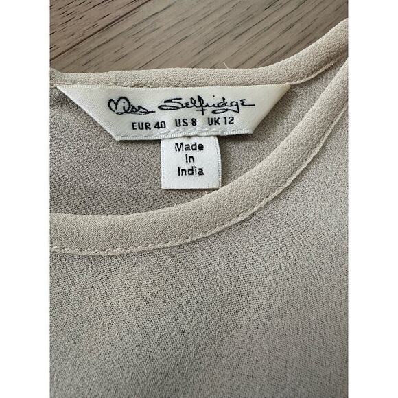 Miss Selfridge Womens Cream Lace Lined Lightweight Babydoll Dress Size 8 - Picture 10 of 12